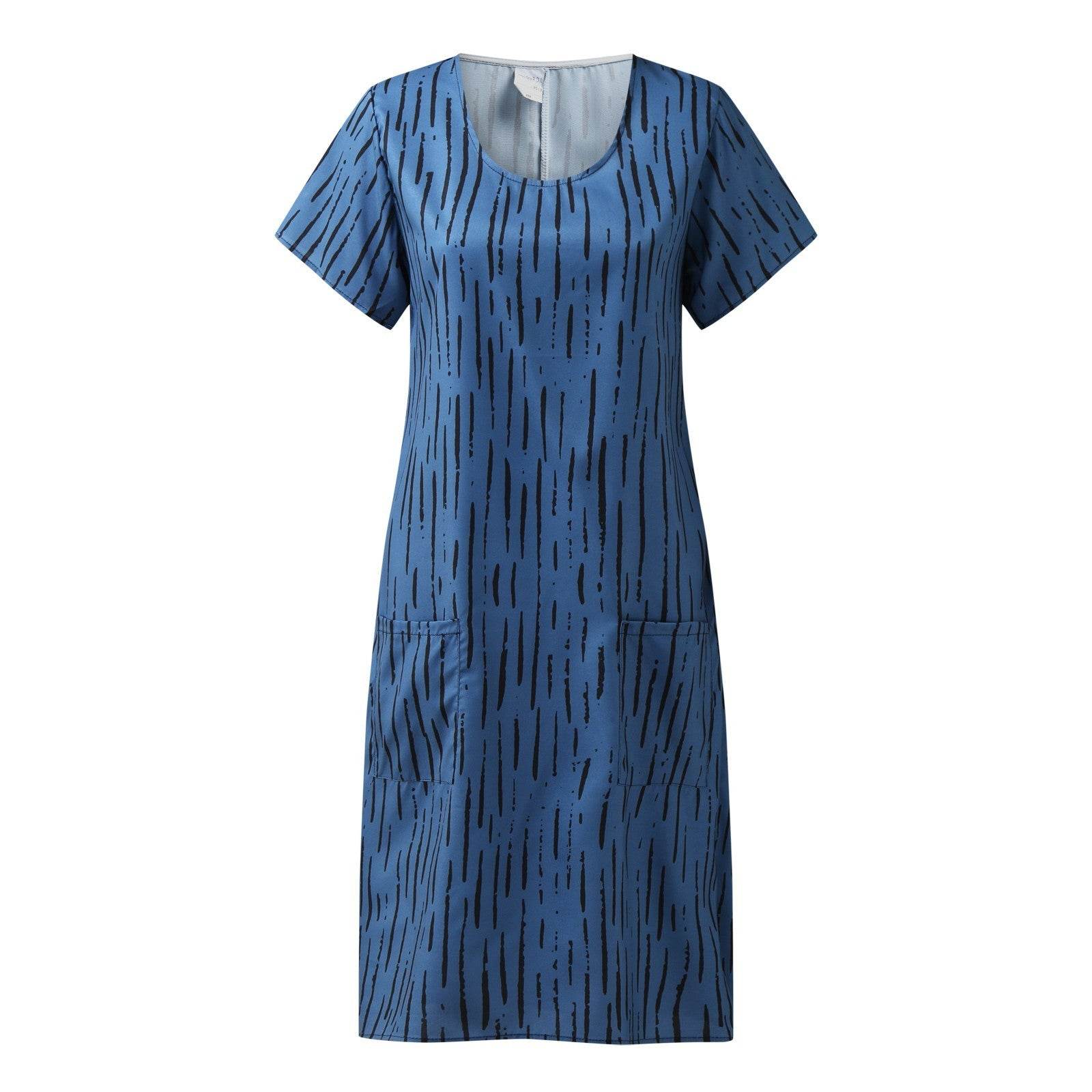 Women's Fashion Simple Casual Plus Size T-Shirt Dress - Mubimart