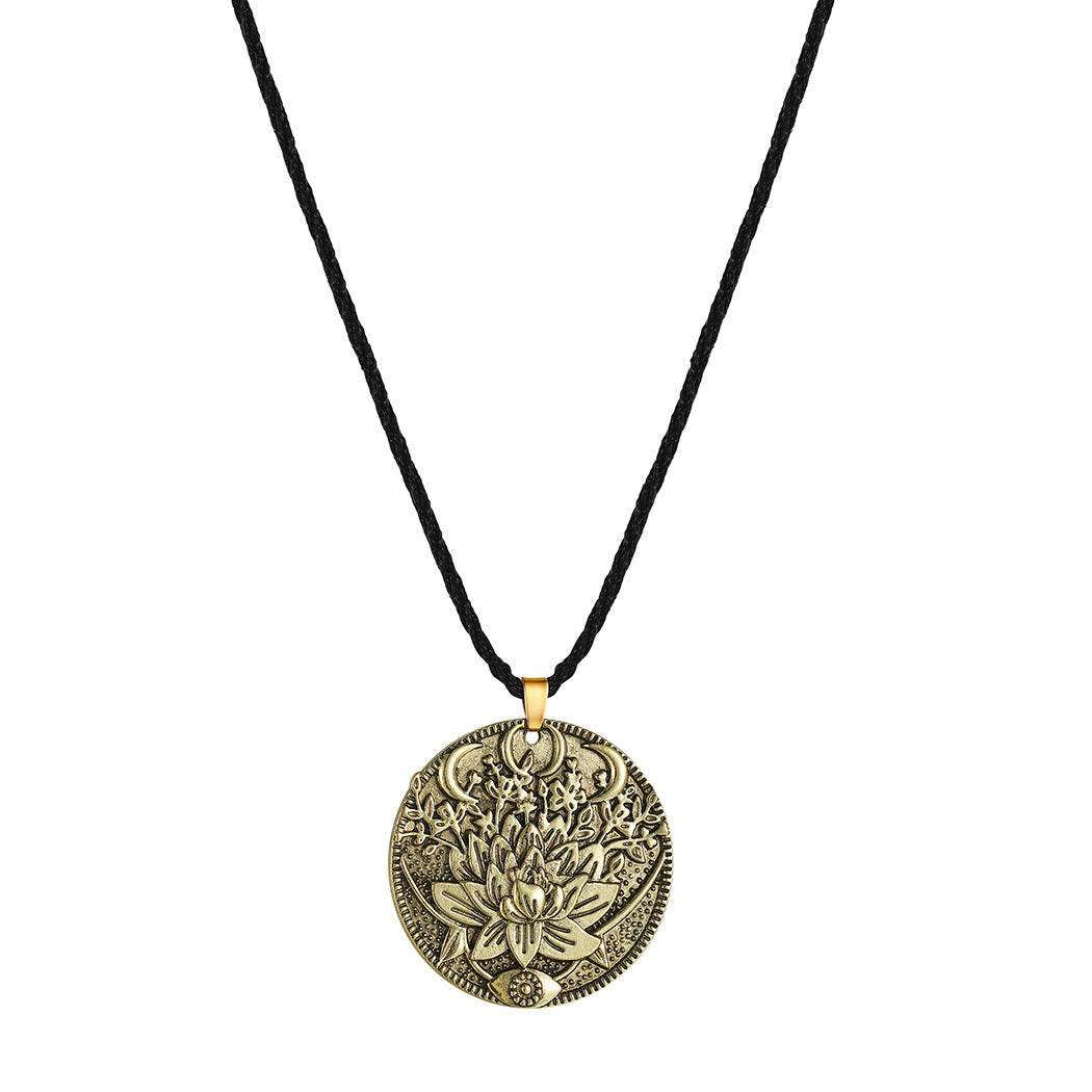 Lotus Pendant Necklace For Men - Mubimart