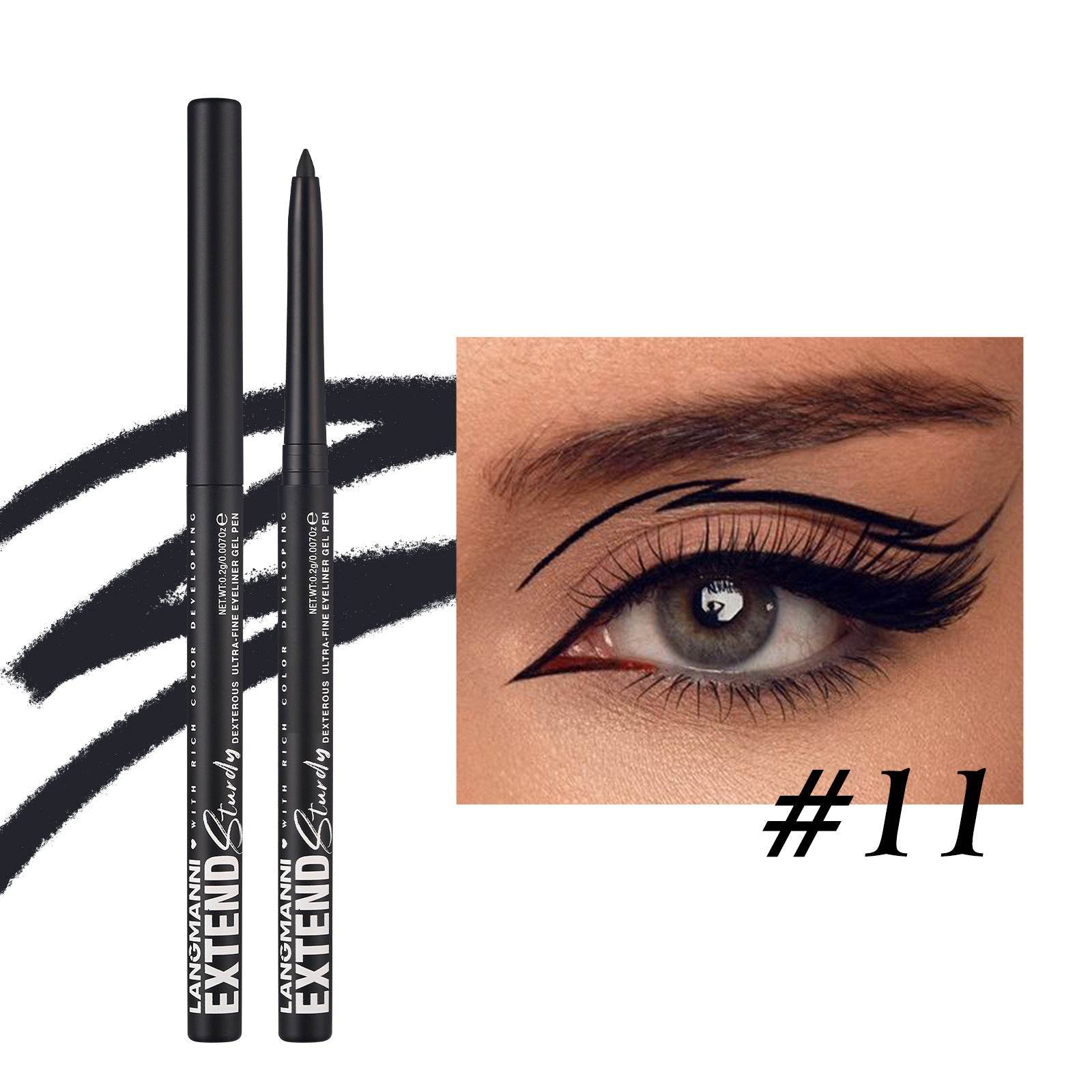 Colorful Gel Glitter Eyeliner Pencils Waterproof & Smudgeproof For Party, Halloween, Cosplay Makeup 12 Vibrant Shades - Mubimart