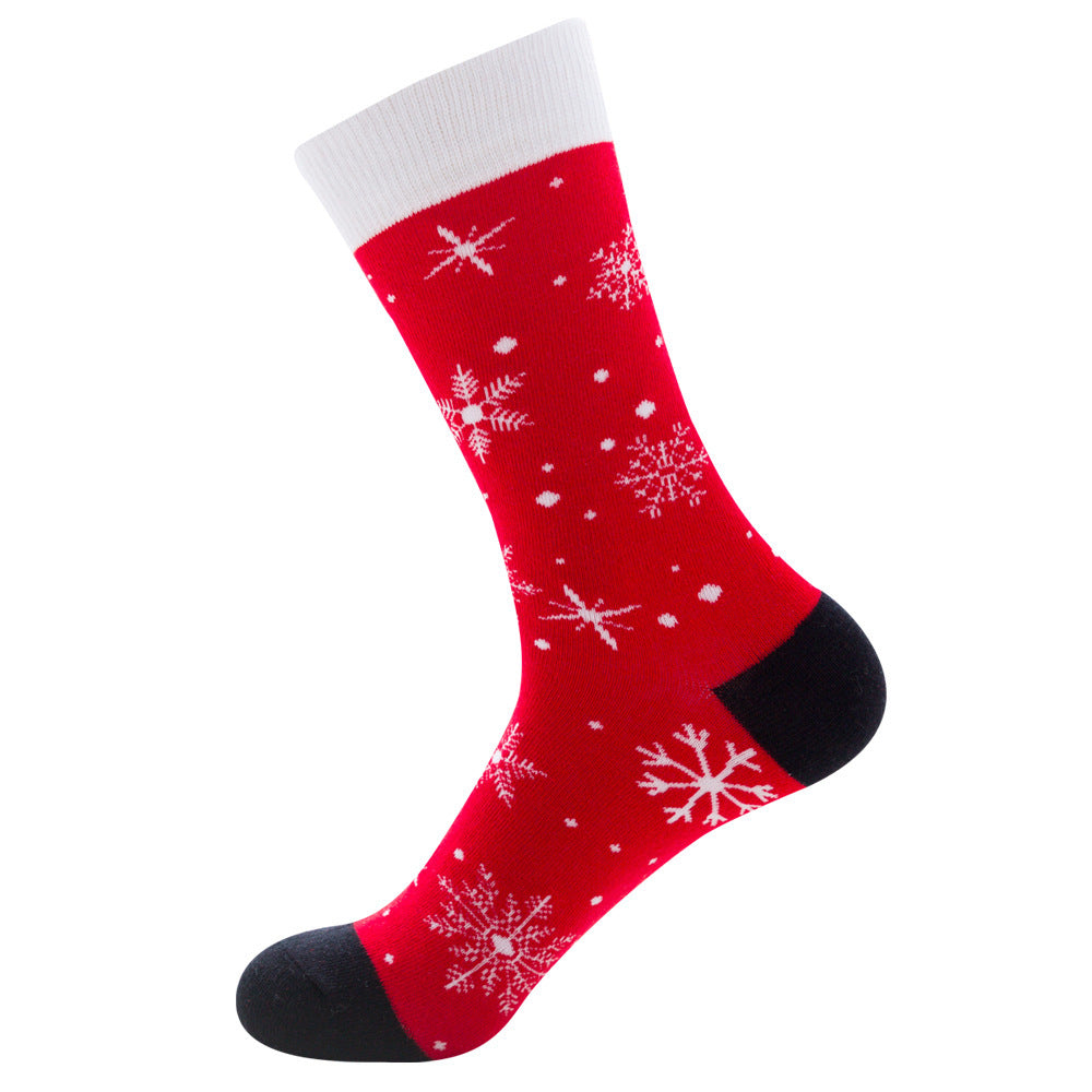 Men's Socks Santa Claus Moose Men's Mid-tube Socks Tide Cotton Socks - Mubimart -  