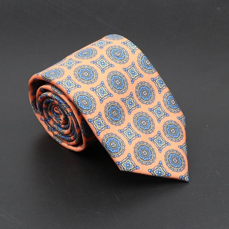 Super Soft Bohemian Silk Ties Men's Fashion 75mm Necktie - Mubimart