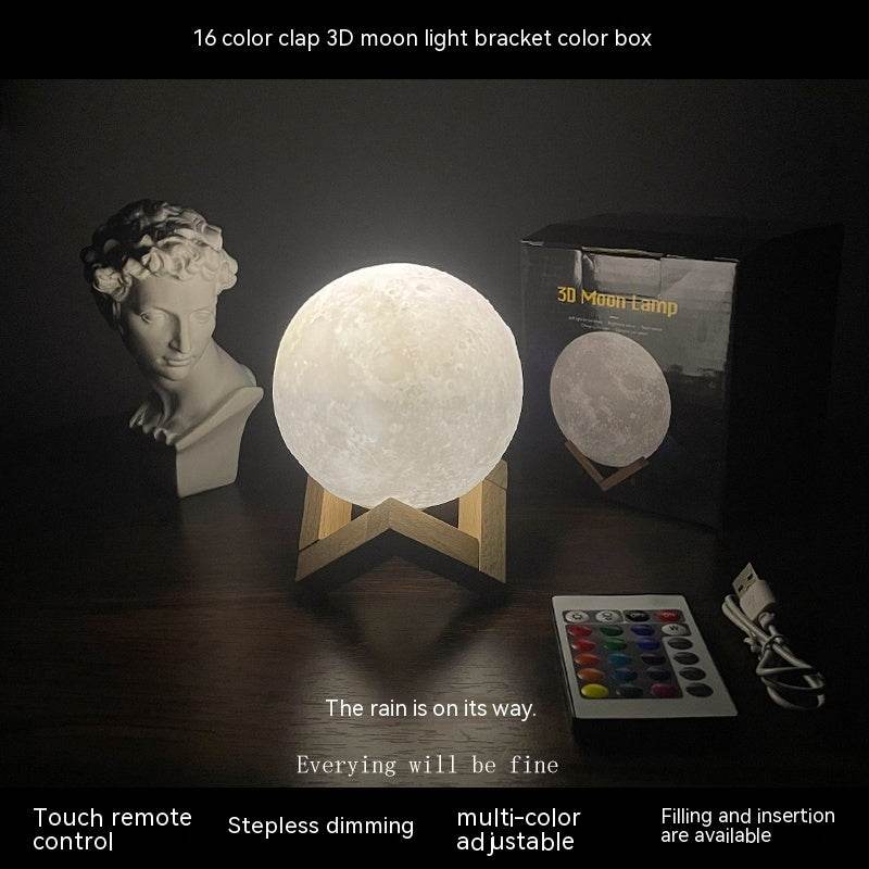 Moon Rechargeable Small Night Lamp - Mubimart