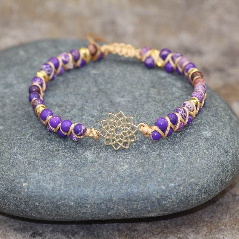 Natural Stone Tree Of Life Charm Bracelet Women - Mubimart