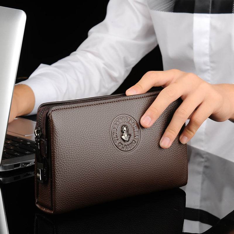 Men's Business Casual Clutch New Soft Leather Clutch - Mubimart