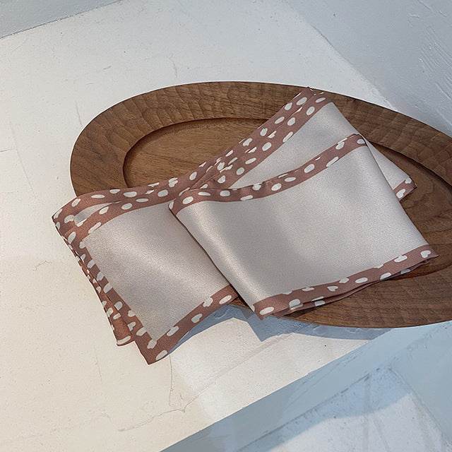 Slender And Narrow Scarves, Retro French Ribbon - Mubimart