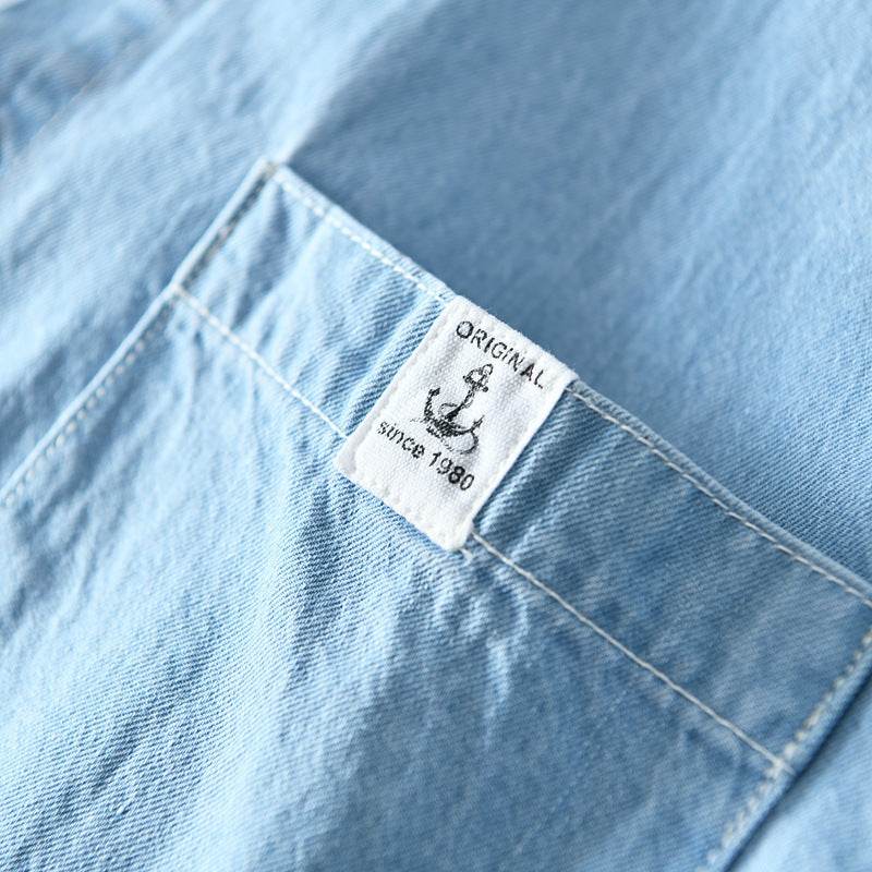 Men's Casual Youth Denim Shirt Jacket - Mubimart