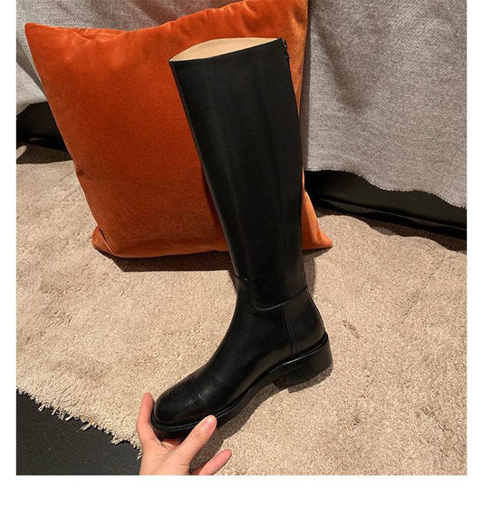 The New Back Zipper Is Thin And Tall But Knee Boots - Mubimart