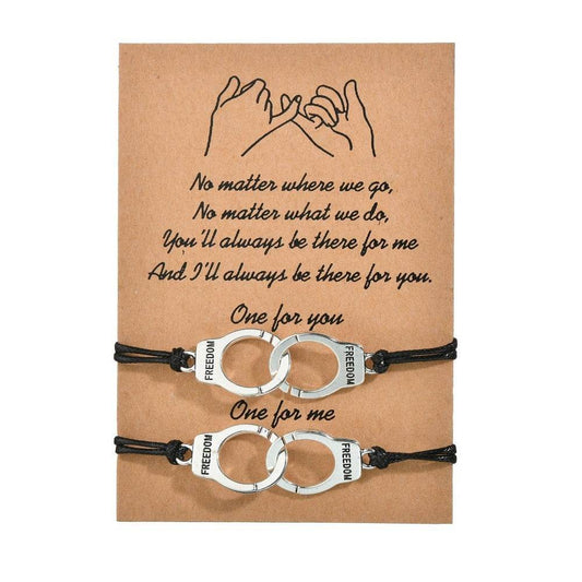 Couple Handcuffs Bracelets Friendship Card Bracelets Bracelets - Mubimart