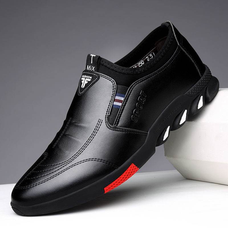 Leather Shoes Mens Leather Spring New Mens Business - Mubimart