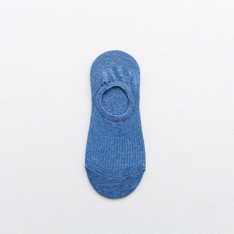 Cotton Spring And Summer Invisible Socks Low Cut Silicone Non-slip - Mubimart