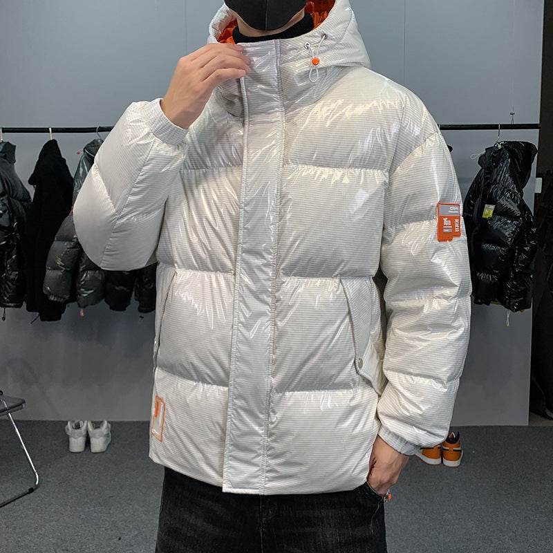 Thickened Warm Bright Windproof 90 Down Down Jacket - Mubimart