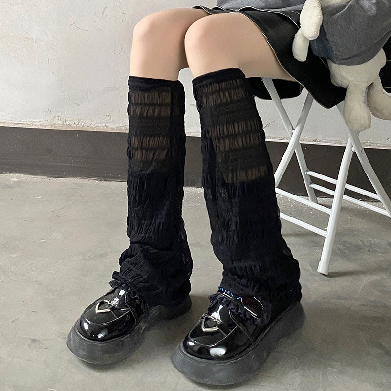 Knitted Warm Daytime Wool Leggings Knee High Socks - Mubimart - Knee high socks 