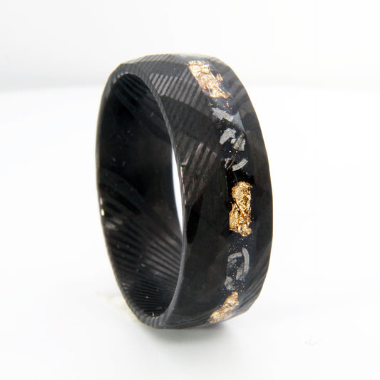 8mm Damaststahlring für Männer
