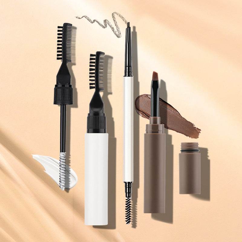 Three-piece Set Gel Cream Eyebrow Pencil - Mubimart