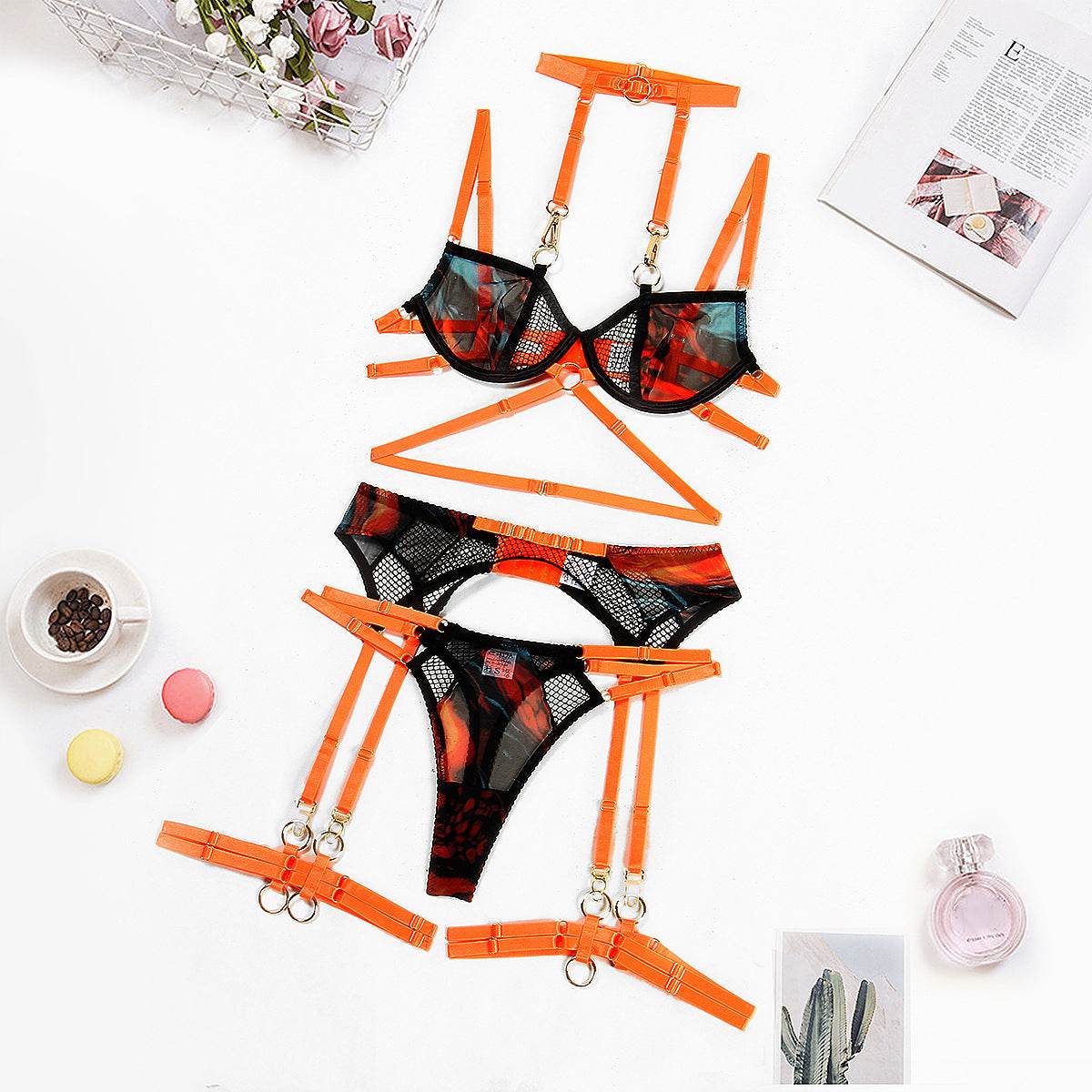 Bra European And American Halter Mesh Lingerie - Mubimart