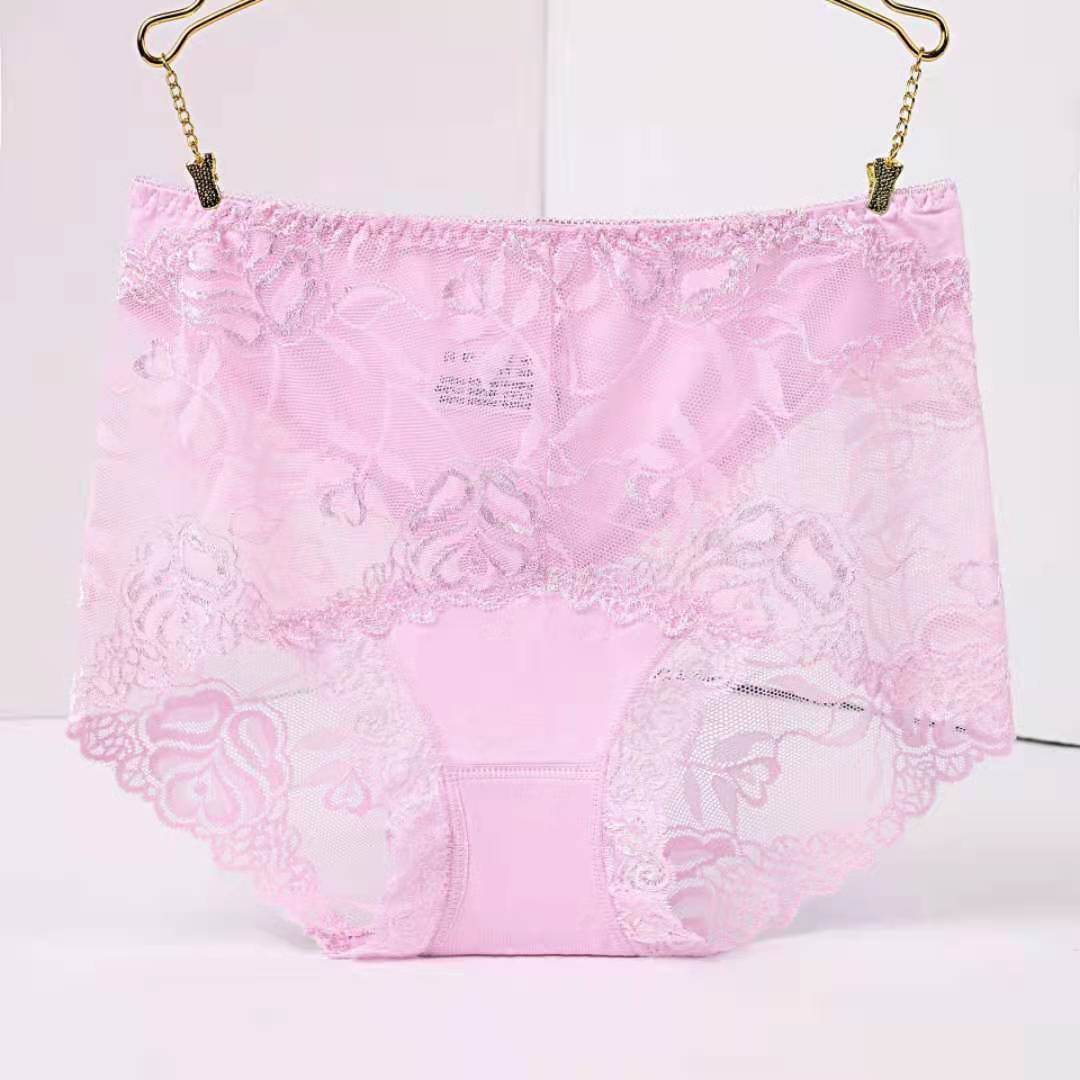 Mid-high-waist Lace Panties For Ladies Sexy - Mubimart