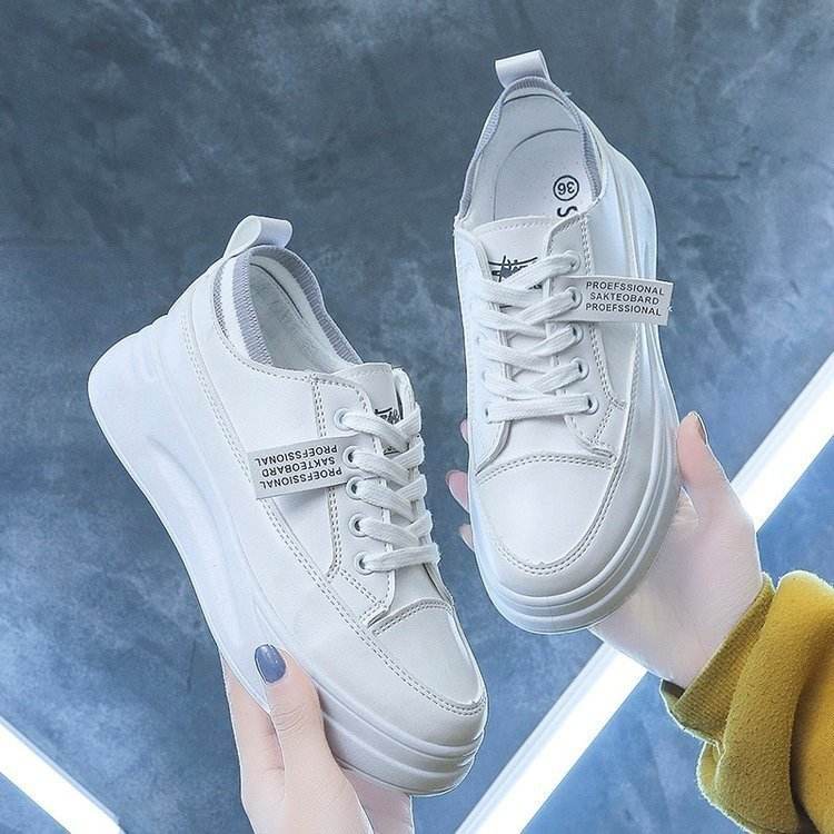 Fashion Sports High Casual Shoes White Shoes Women - Mubimart