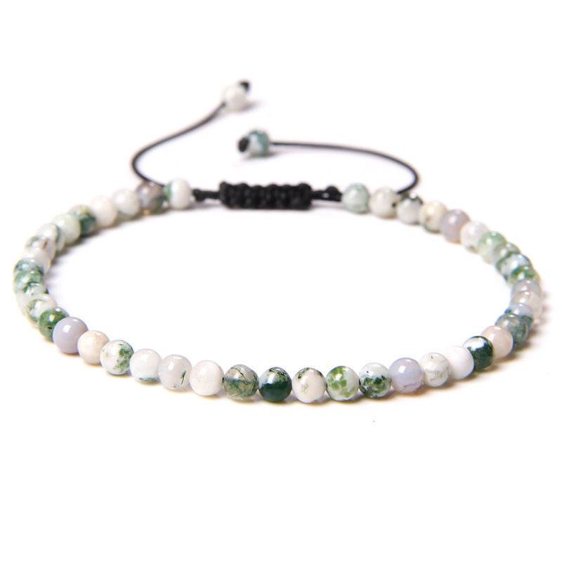 Adjustable Natural Raw Gemstone Beading Bracelet - Mubimart