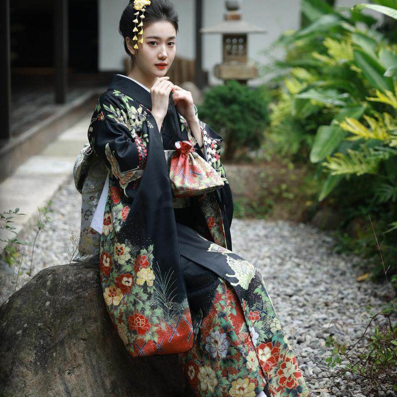 Japanese Modified Kimono Women's Formal Traditional Dress - Mubimart