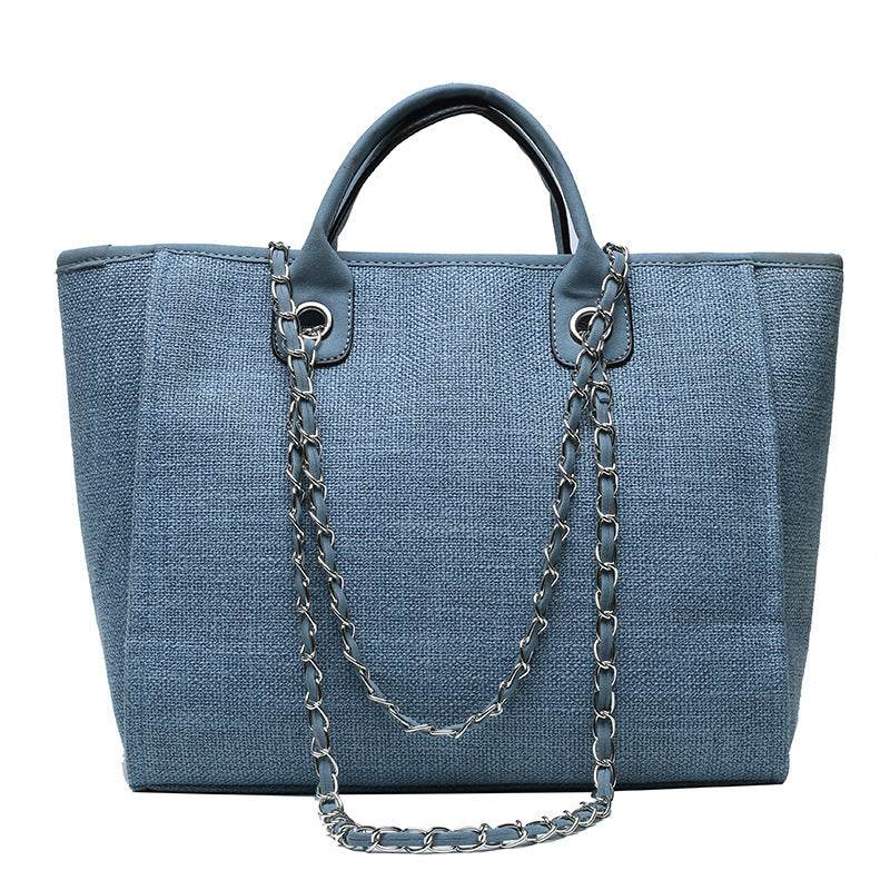 Bucket Bag Women Large Capacity Single Shoulder Diagonal Chain Tote Bag - Mubimart