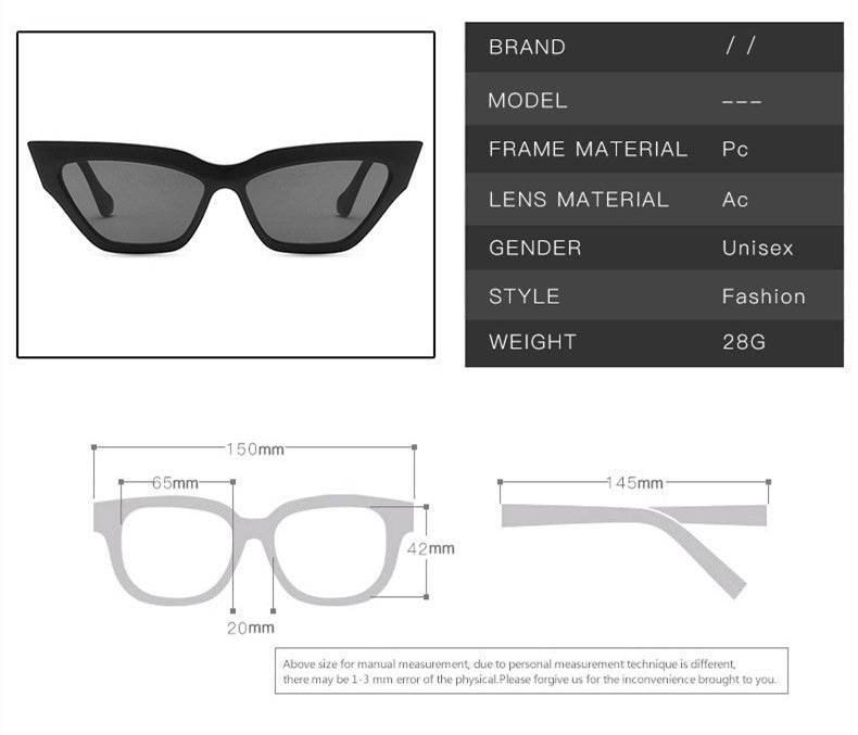 Chain Leg Cat Eye Sunglasses For Women - Mubimart