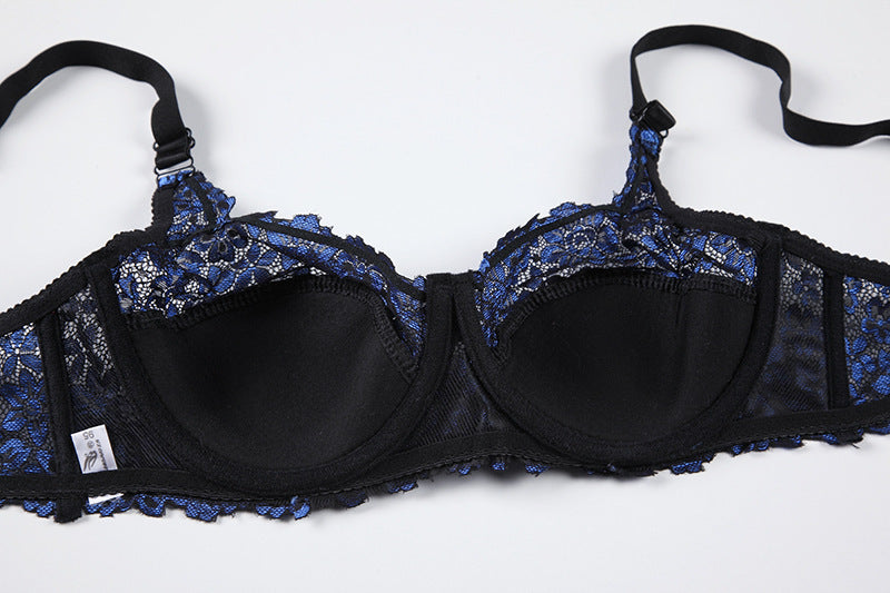 Women's Plus Size Lace Perspective Lingerie Fashion Bra - Mubimart -  