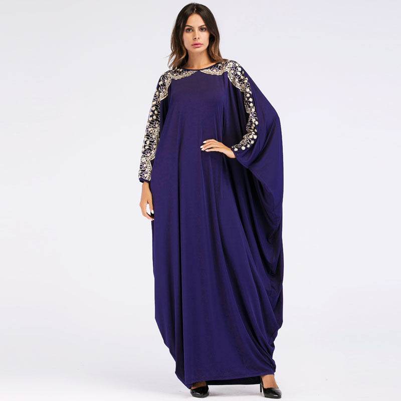 Dubai Batwing Sleeve Robe Plus Size Women's Clothing - Mubimart