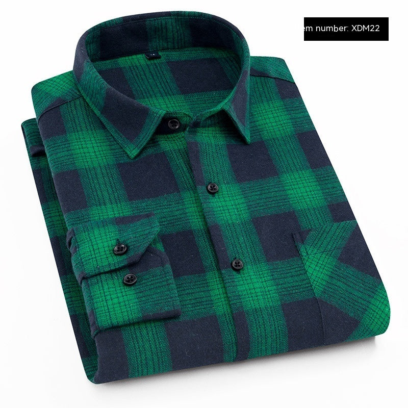 Men's Casual Flannel Long-sleeved Shirt