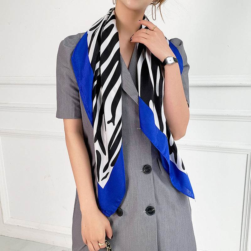 Fashion Silk Scarves Female Printing Hijab - Mubimart