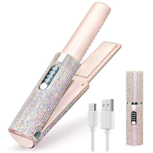 Rechargeable Portable USB Hair Straightener - Mubimart