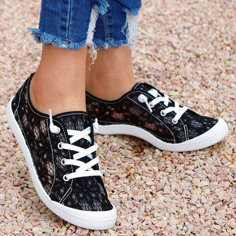 Lace Flats Shoes Summer Fashion Casual Shoes Women - Mubimart