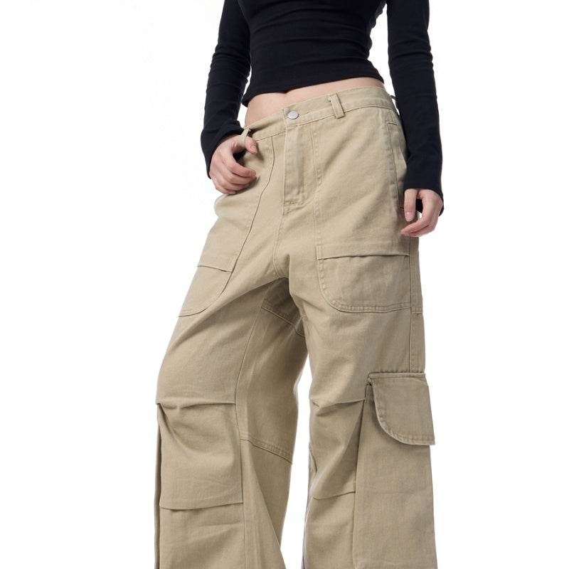American Vintage Crumpled Cargo Jeans - Mubimart