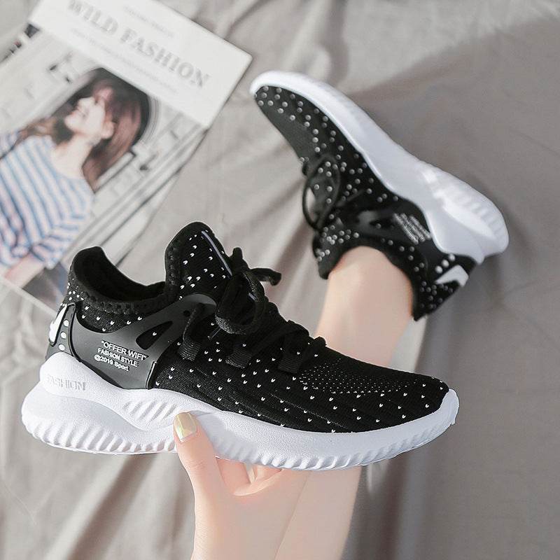 Breathable Casual Shoes Women All-match Korean Running Shoes - Mubimart