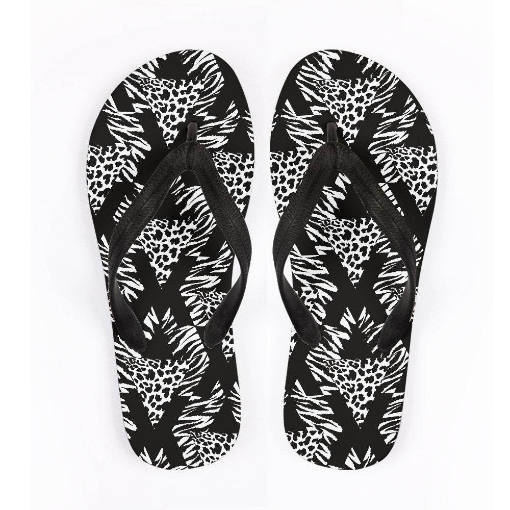 Flip Flops Animal Texture Outdoor Beach Leisure Flip-flops - Mubimart