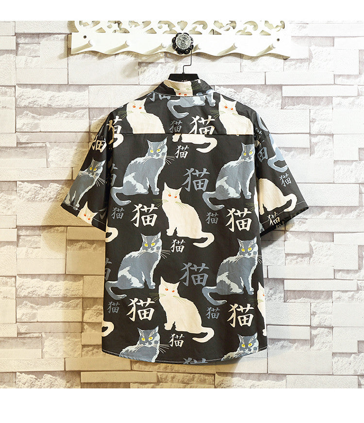 Fashion Print Men's Casual Shirt Jacket