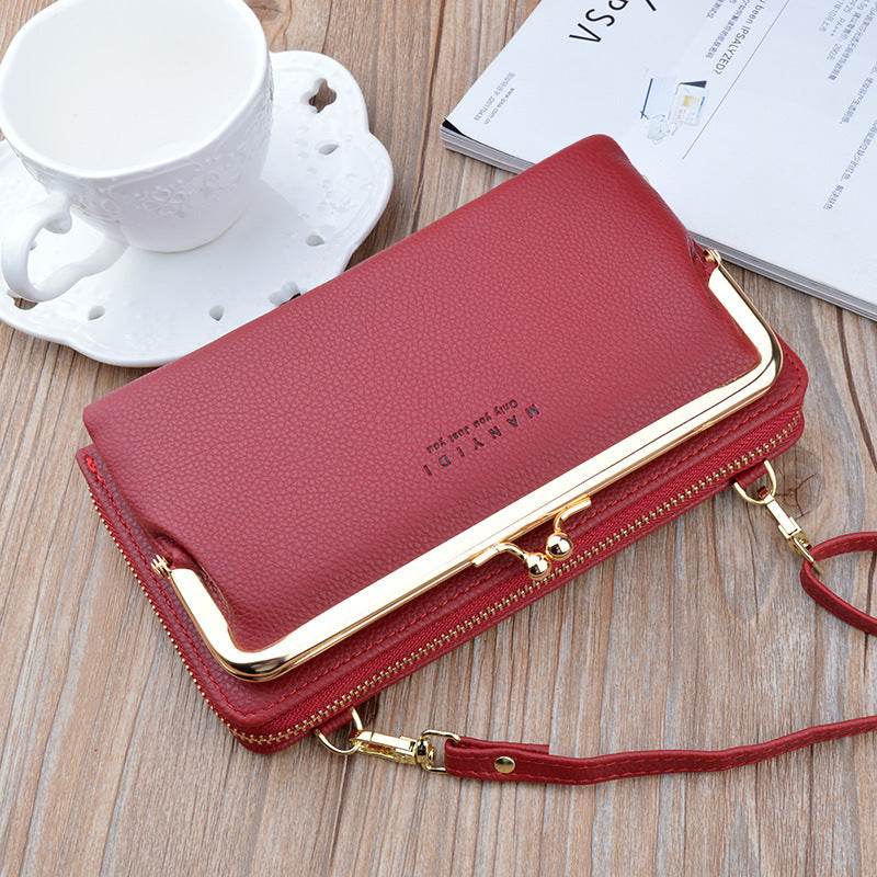 Lock Crossbody Bags Women Shoulder Bag Clutch Ladies Mobile Phone Bag Purse Handbag - Mubimart