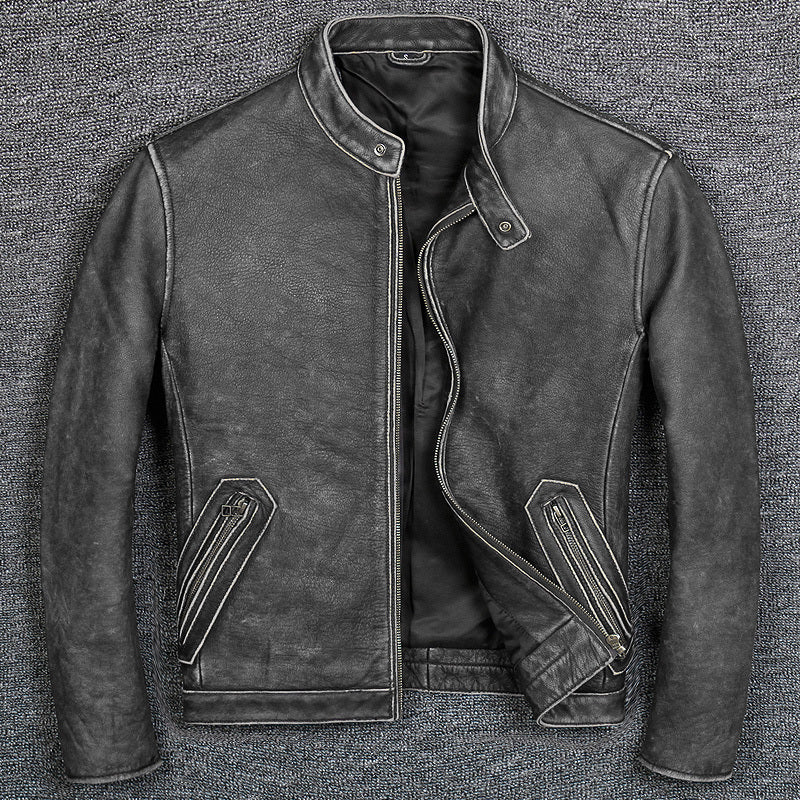 First Layer Cowhide Leather Leather Jacket, Pure Leather Jacket