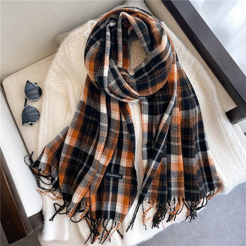 Autumn And Winter Thin Cashmere Long Scarf For Men And Women - Mubimart
