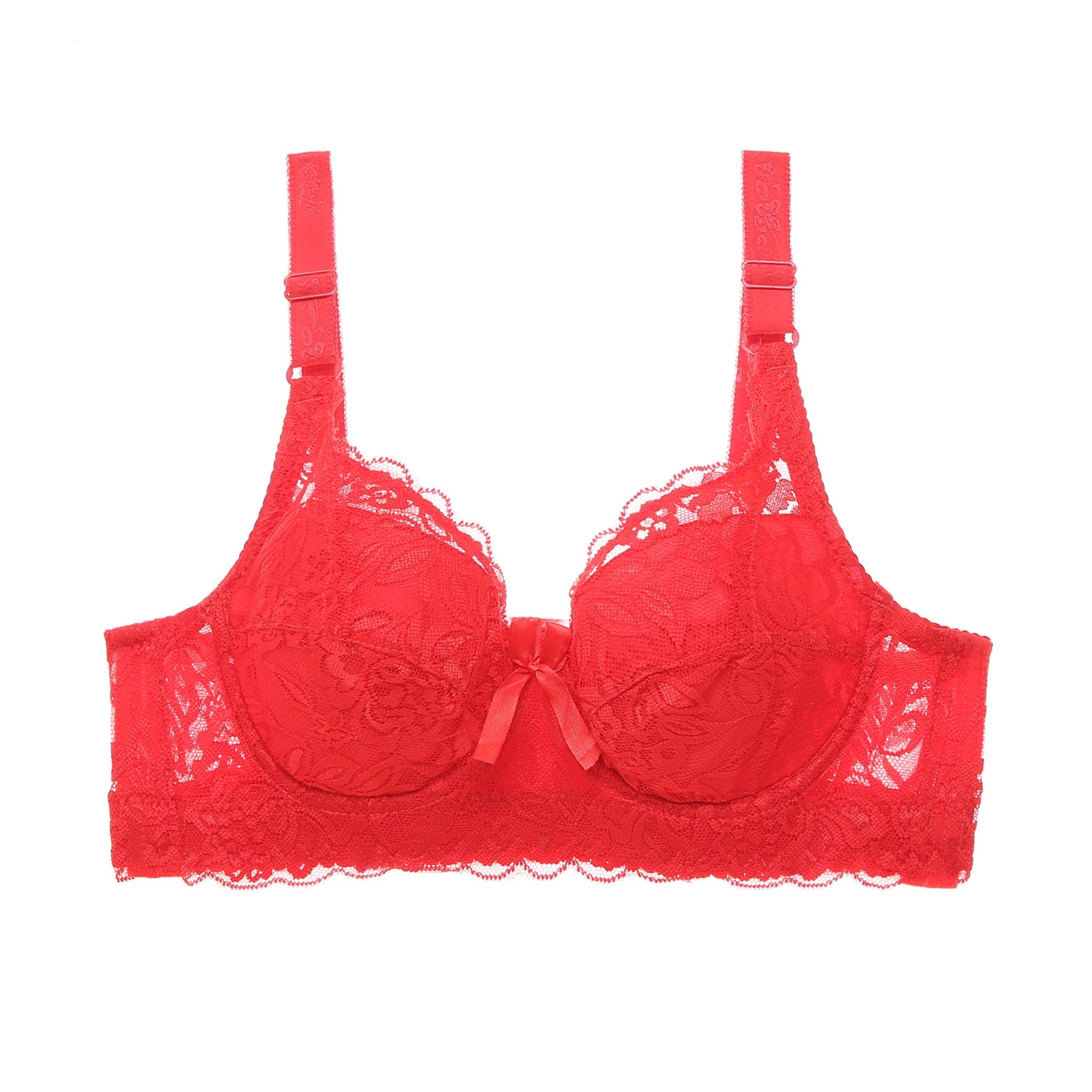 Lace Sexy Plus Size Thin Bra - Mubimart -  