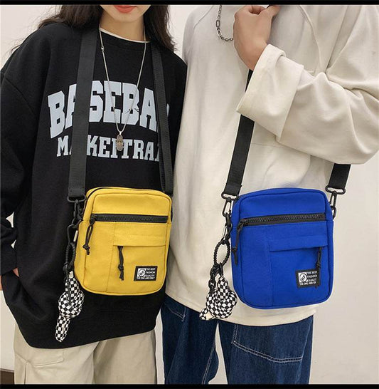 Street Trend Hip Hop Canvas Small Satchel - Mubimart