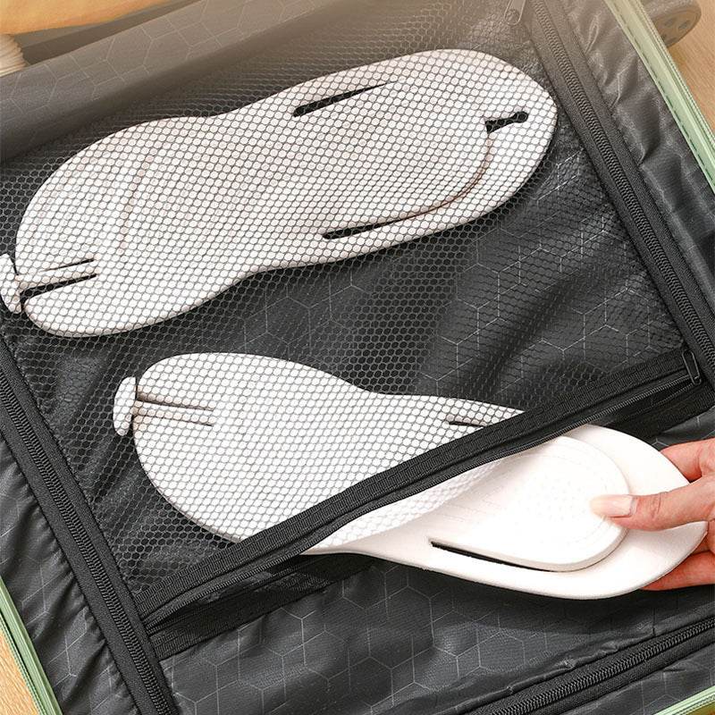 Folding Slipper Travel Portable Flip-flops Indoor And Outdoor Soft Sole Beach Hotel Couple Shoes Lazy Slippers - Mubimart