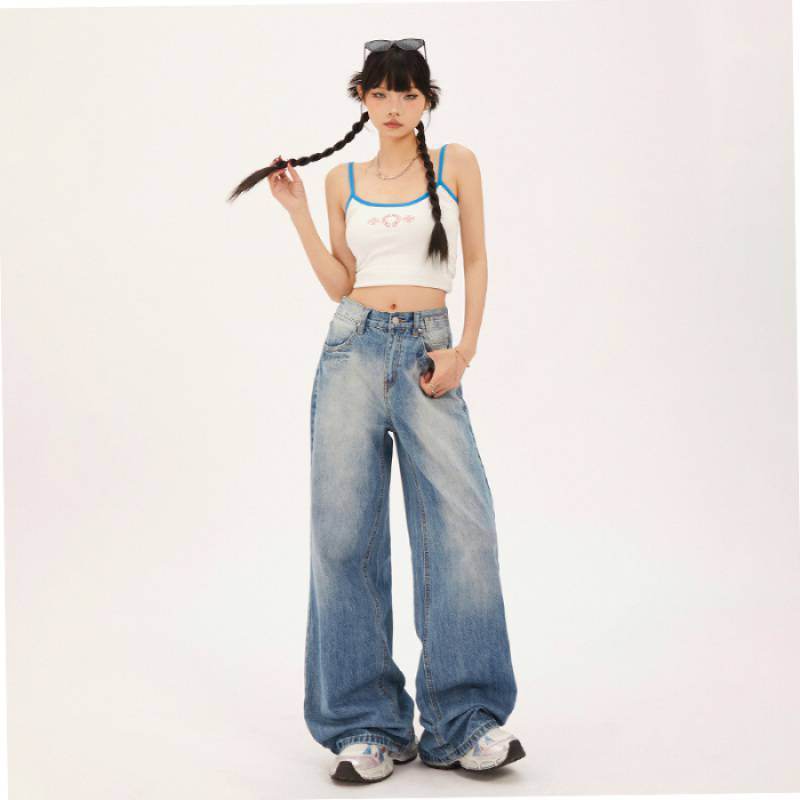 Fashionable All-match Straight Jeans For Women - Mubimart