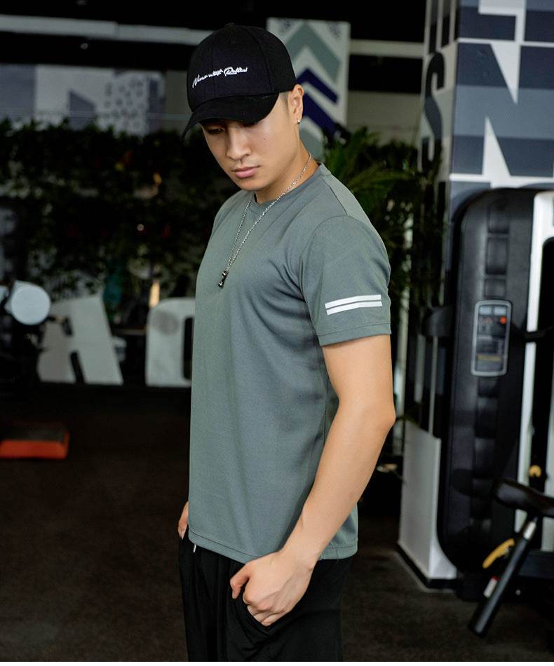 Loose Plus Size Workout Clothes Men's Quick-drying T-shirt - Mubimart