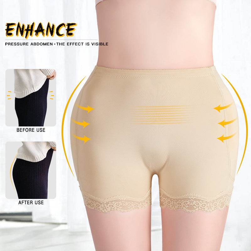 Lace Tie Belt Hip Pad Corset Body Shaper Panties - Mubimart
