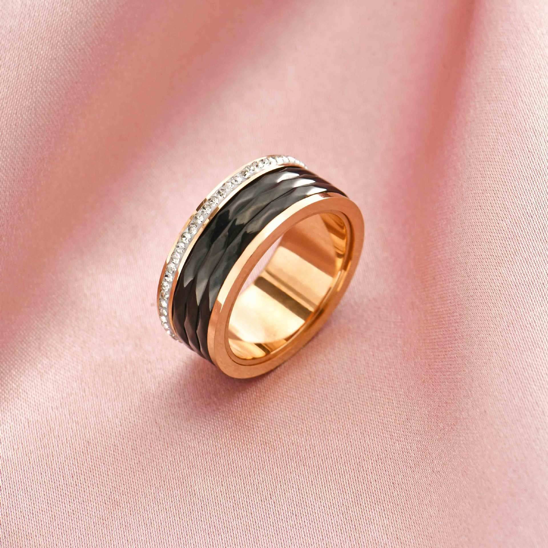 Titanium Steel Ring Men And Women Couple Jewelry - Mubimart