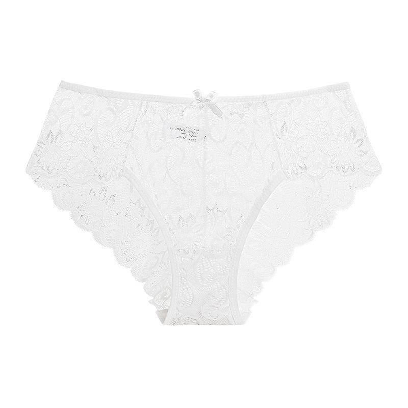 Sexy Mid-waist Lace Lace Women's Briefs For Women - Mubimart