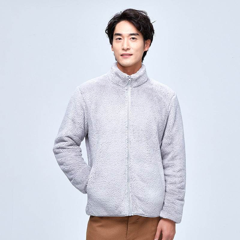 Coral Fleece Jacket Women's Polar Fleece Double-sided Fleece Men's - Mubimart