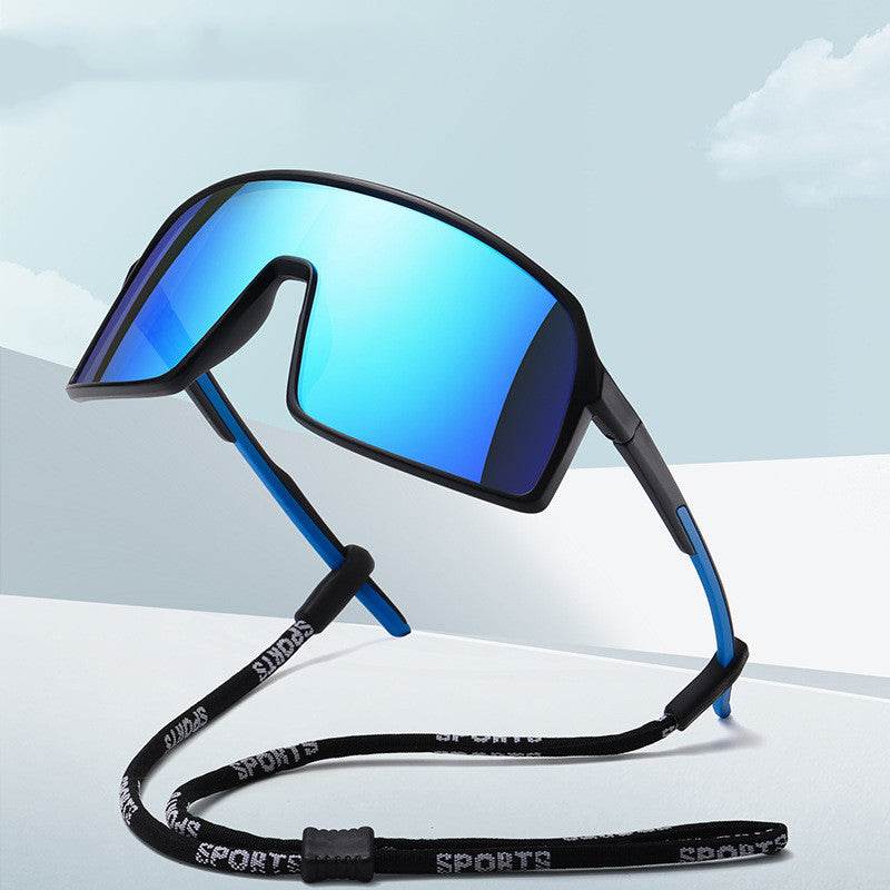 Mens Fashion Simple One Piece Large Frame Sunglasses - Mubimart