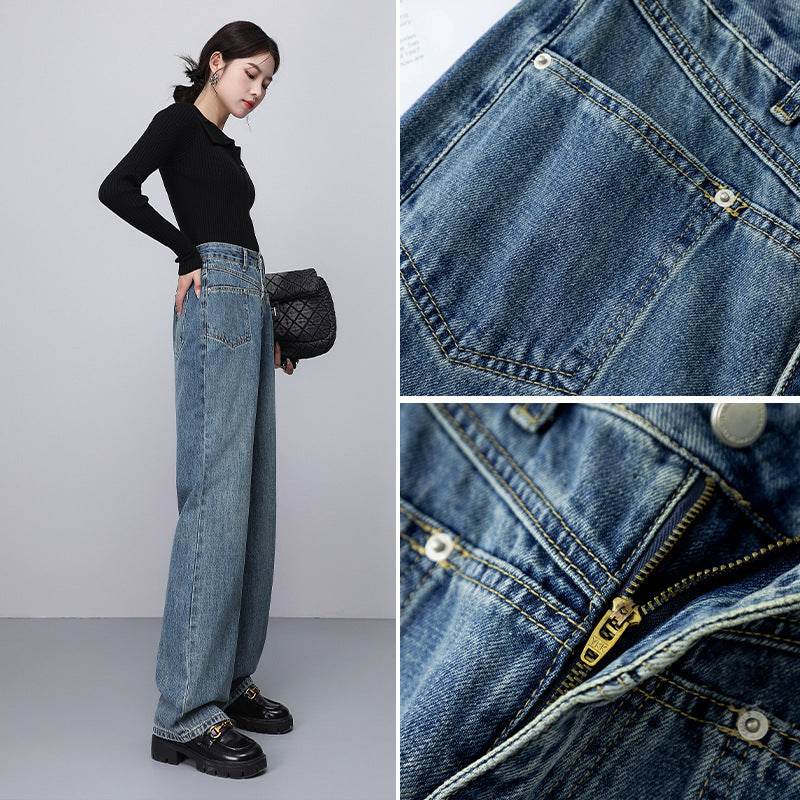 Fashionable Narrow Wide-leg Jeans For Women - Mubimart