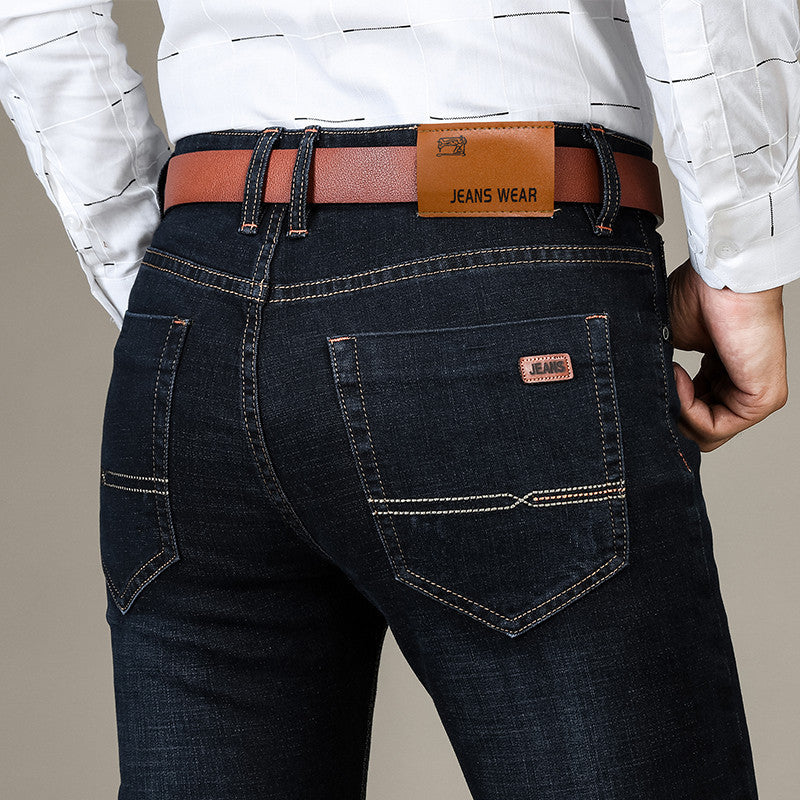 Elastische, gerade geschnittene Jeans im Slim Fit